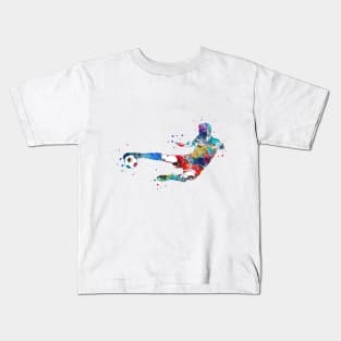 Male Soccer Player Kids T-Shirt